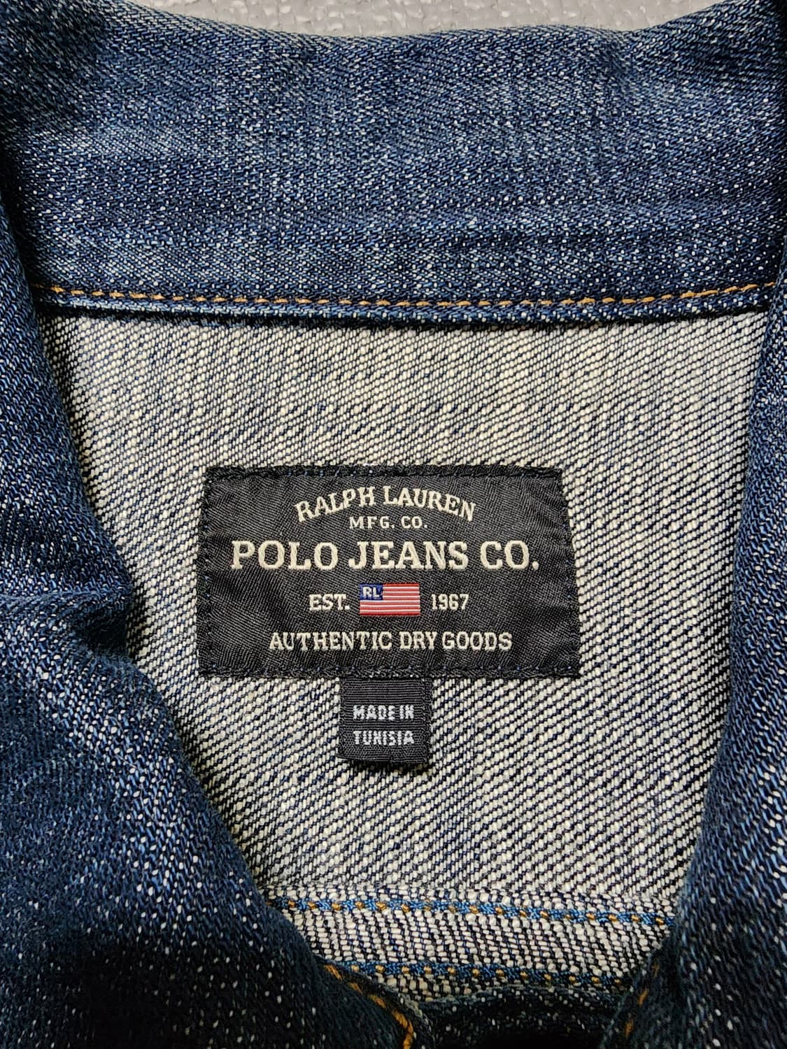 90's 빈티지 폴로진스 인디고 데님 트러커자켓 상품이미지6