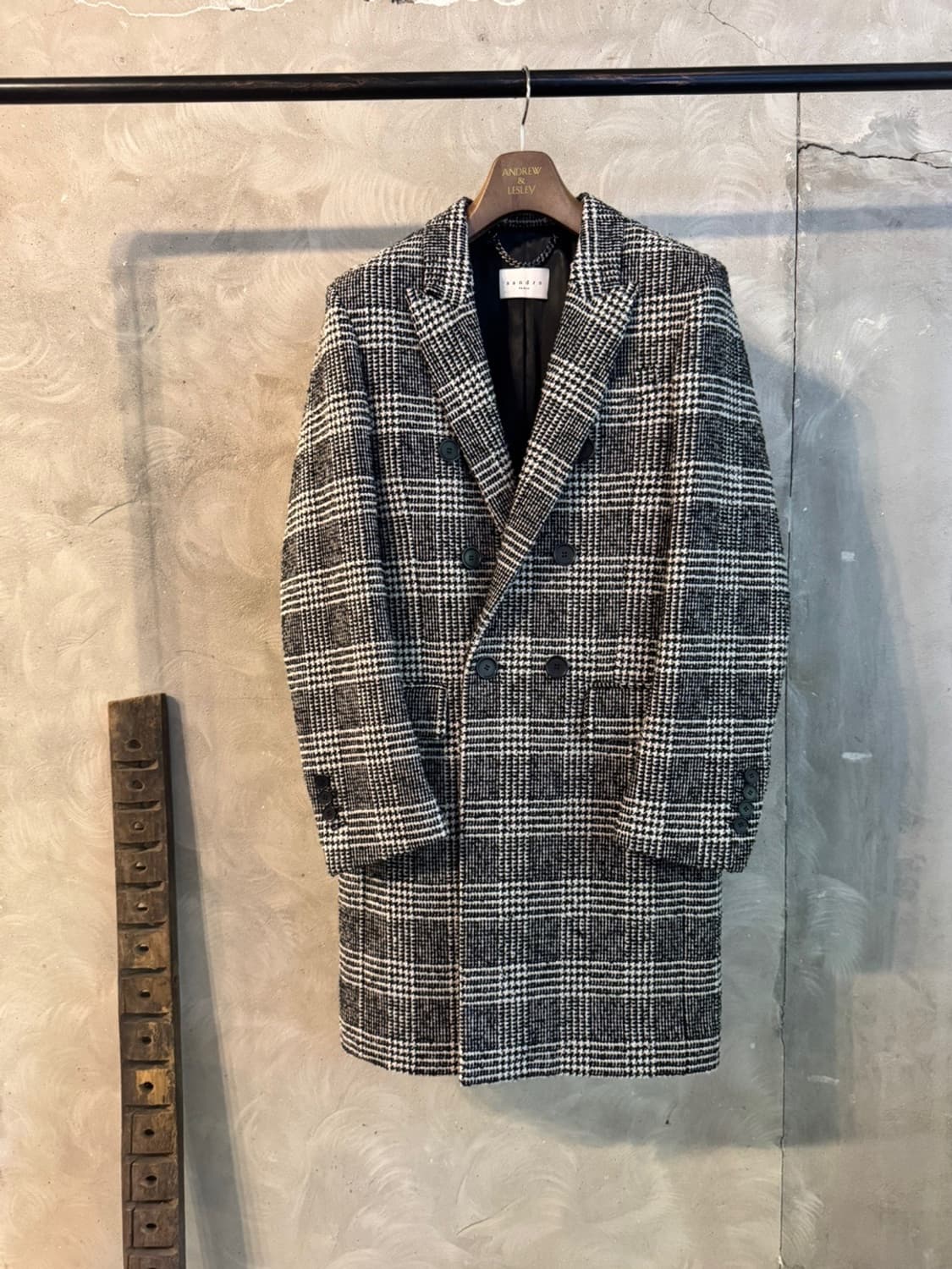 산드로 더블 브레스티드 코트 슬림100 상품이미지1