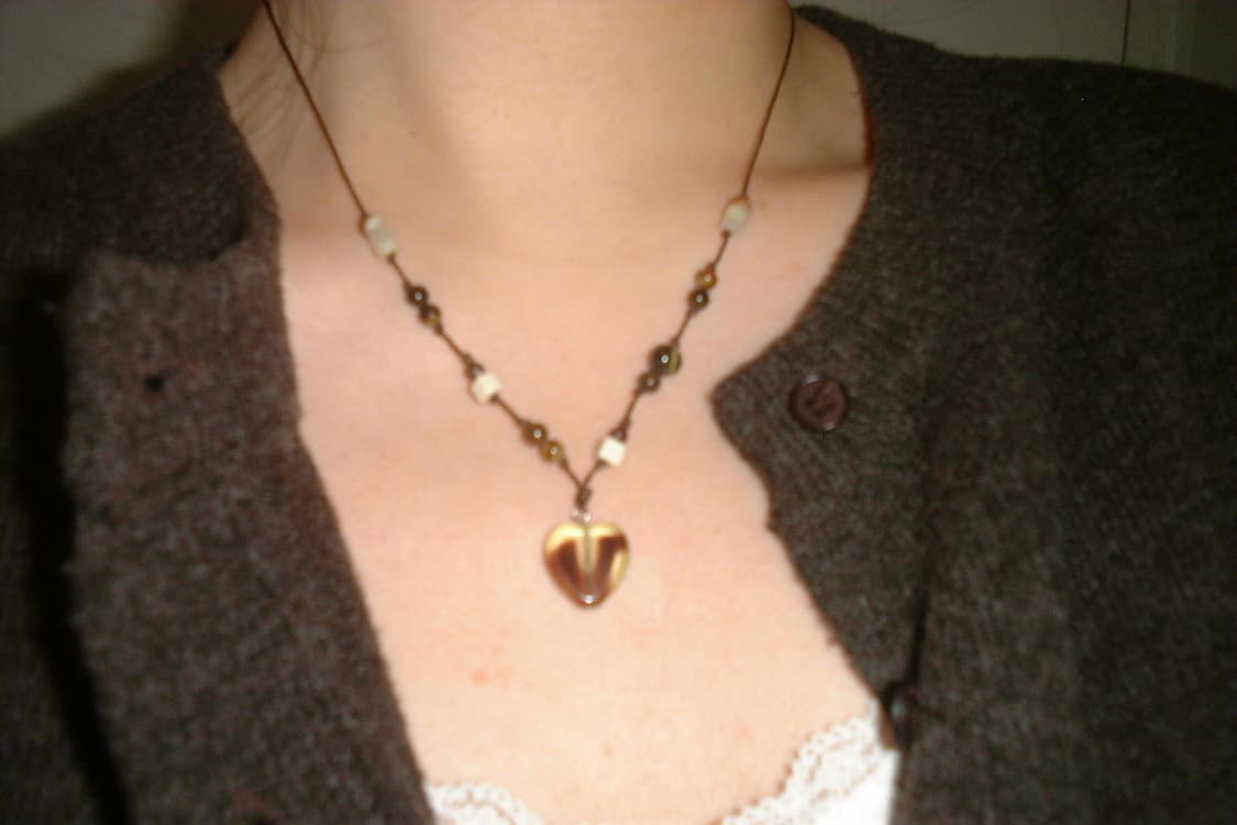 Choco matcha necklace 초코 말차 비즈 목걸이 상품이미지2