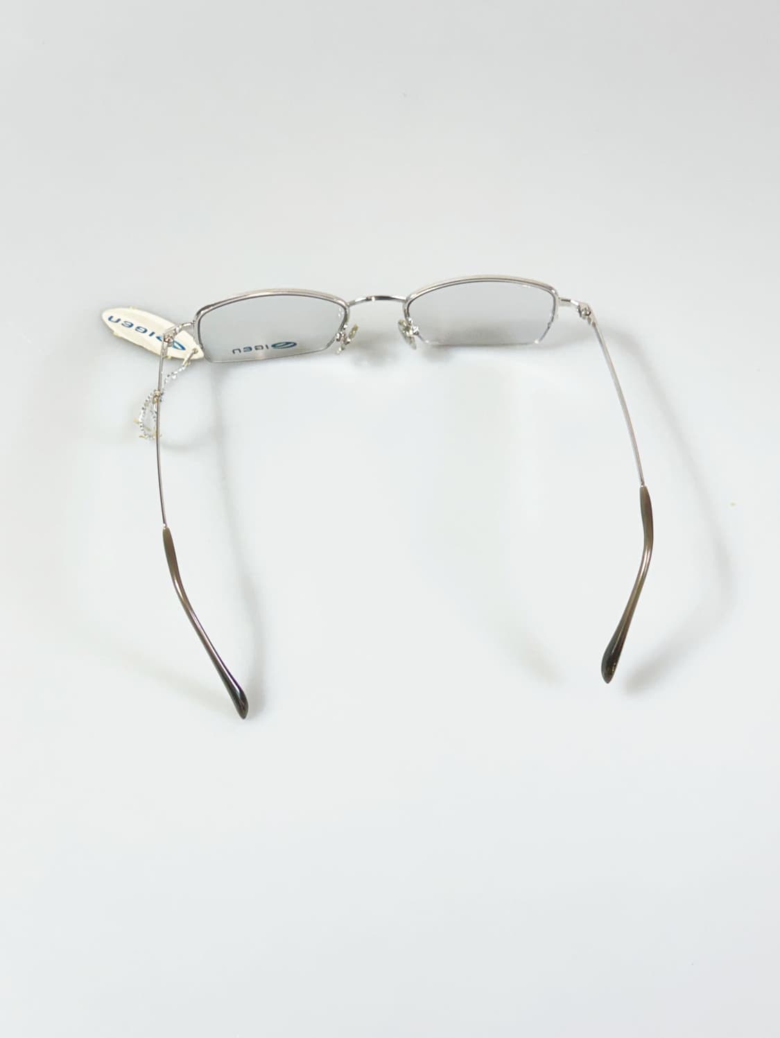 IGEN 실버 반무테 스퀘어 메탈 프레임 빈티지 안경 상품이미지5