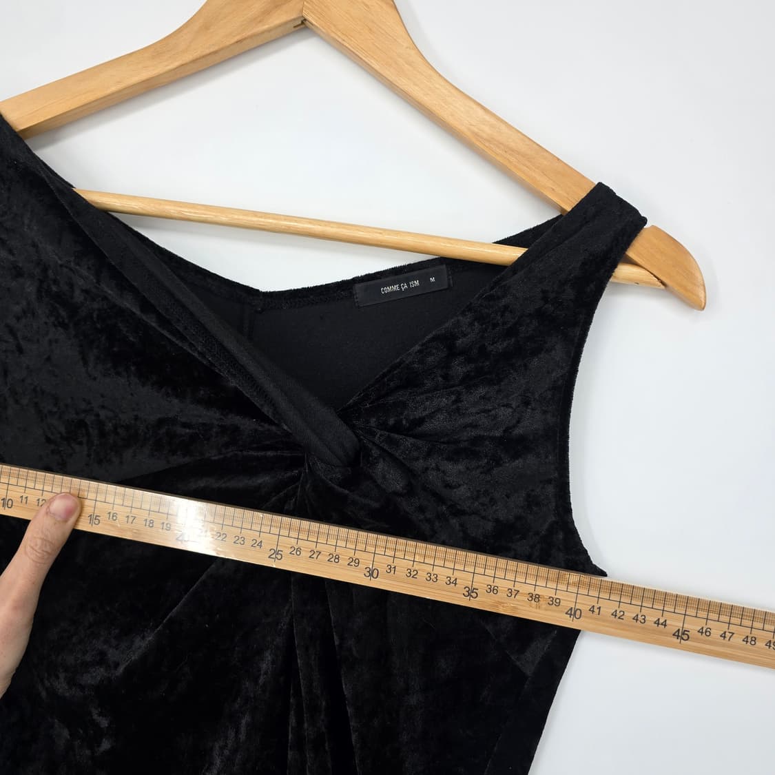일본 빈티지 벨벳 블랙 원피스 진주벨트 상품이미지8