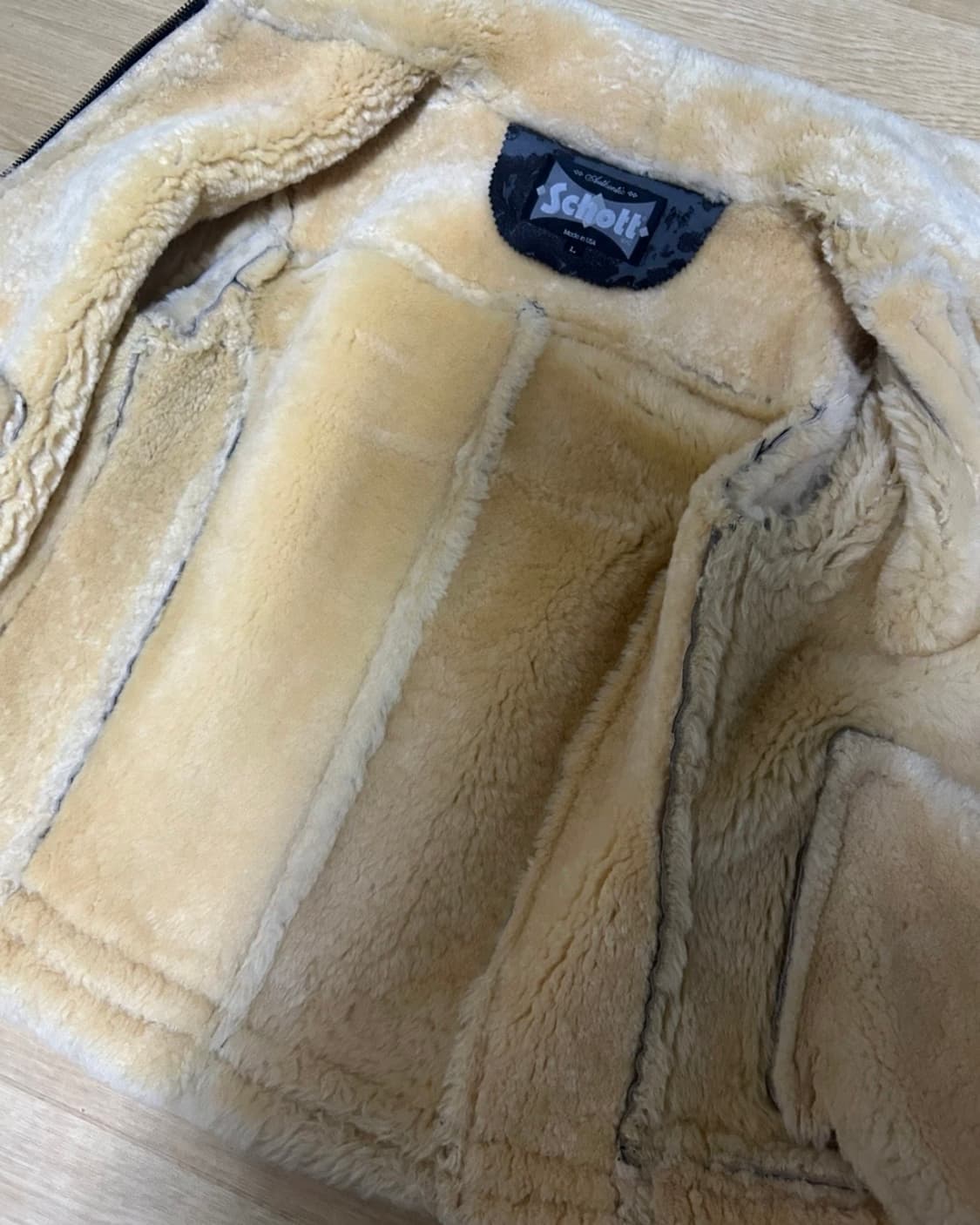 schott 쇼트 B-3 무스탕 L사이즈(105)  made in usa 상품이미지6