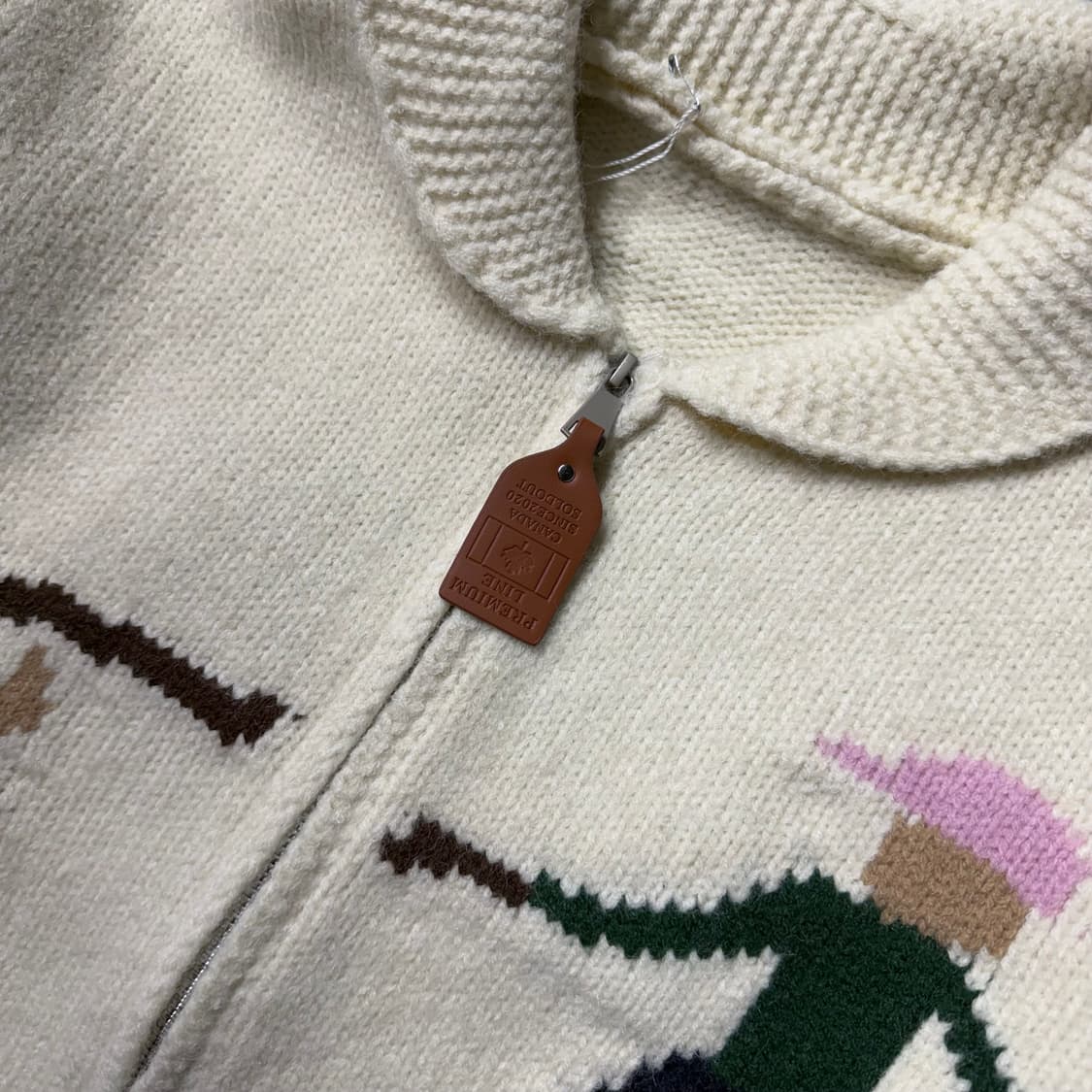 (새상품) 코위찬 니트 집업 상품이미지3