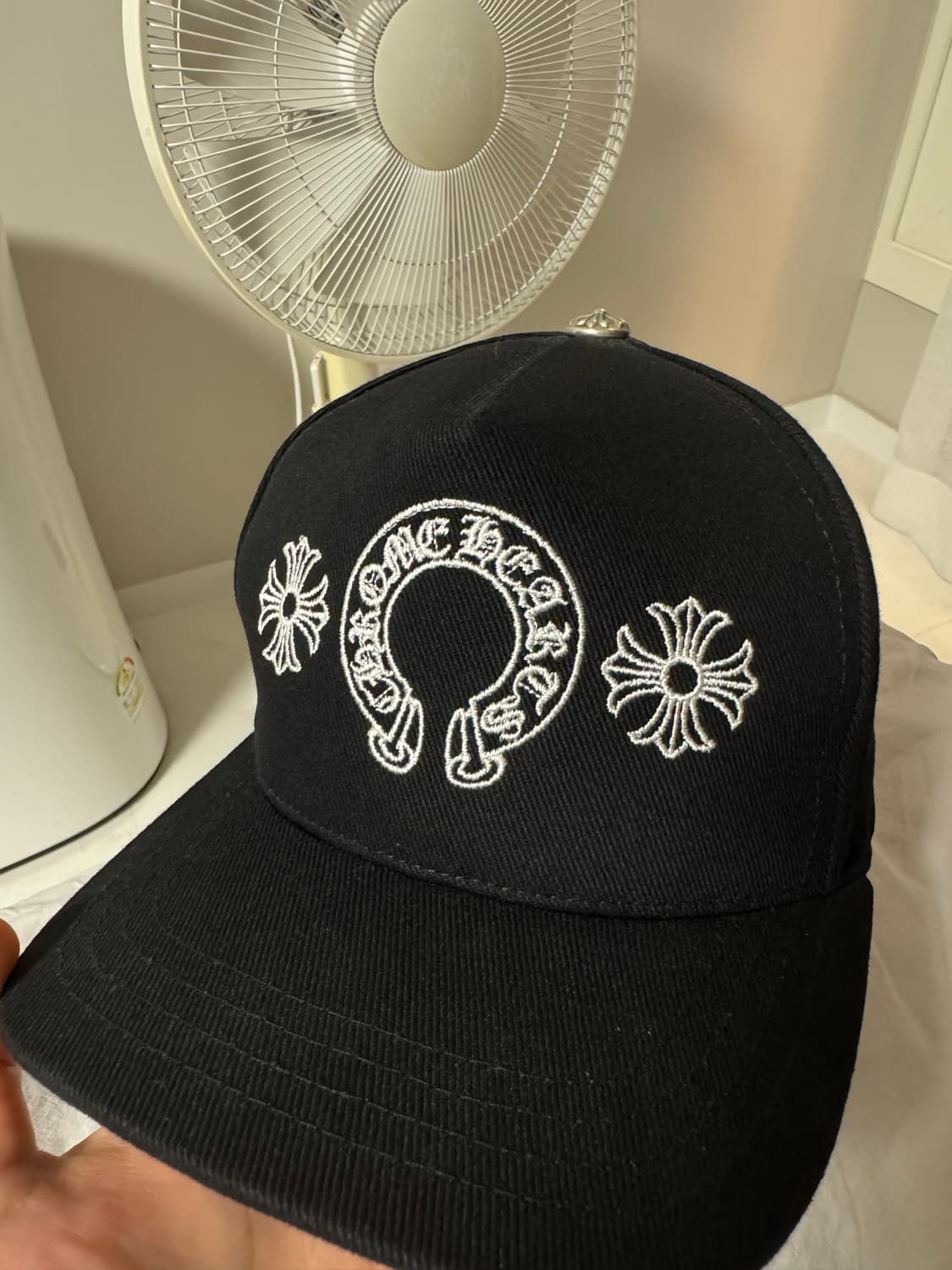 크롬하츠 홀스슈 데님 베이스볼햇 블랙 상품이미지1