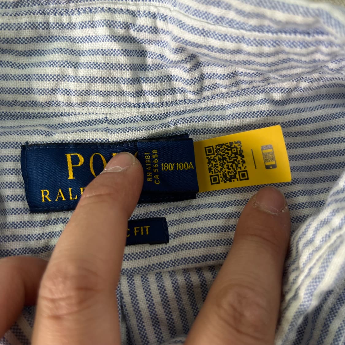 100 폴로랄프로렌 신형라벨 스트라이프 셔츠 상품이미지5