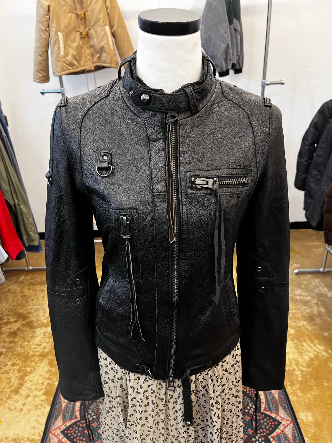 LAM CI 양가죽 레더 라이더 자켓 상품이미지2