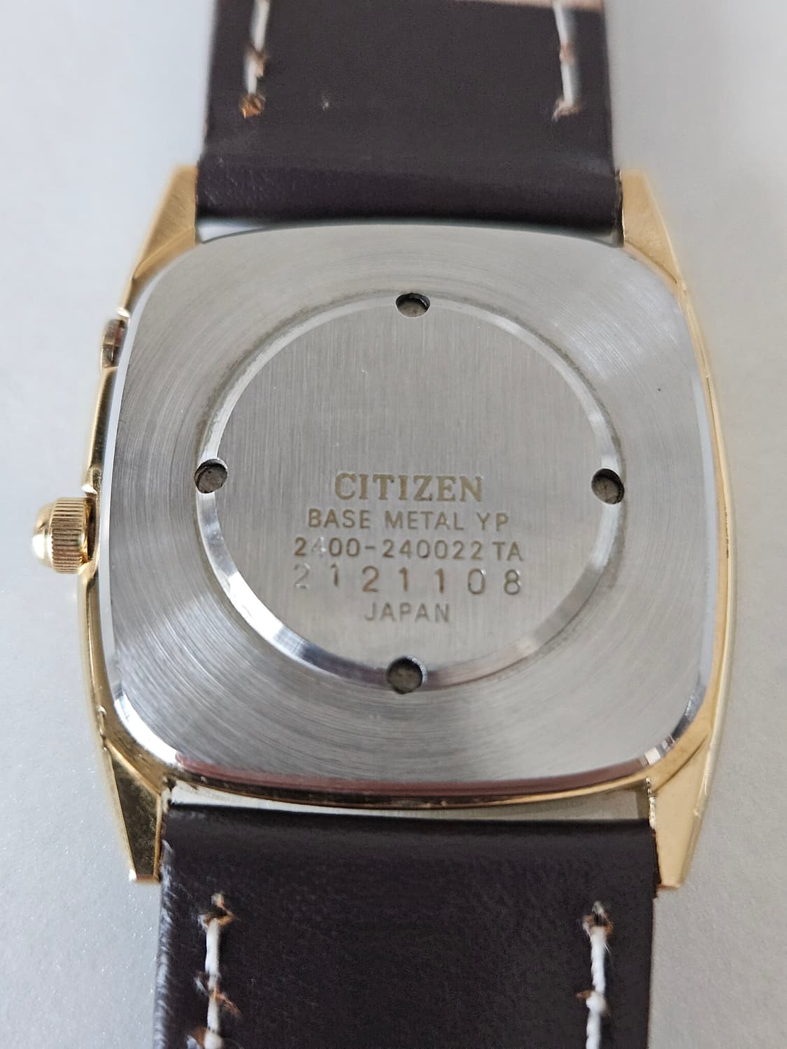 빈티지 시티즌 알람 쿼츠 빈티지 가죽 시계 상품이미지7