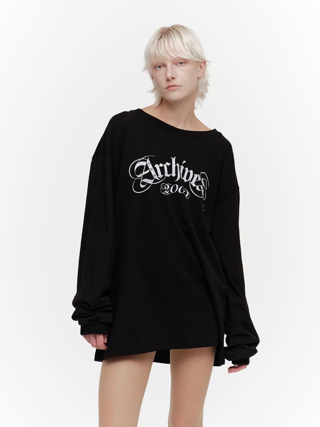 2000아카이브스 오버사이즈 티셔츠 블랙 새상품 상품이미지2