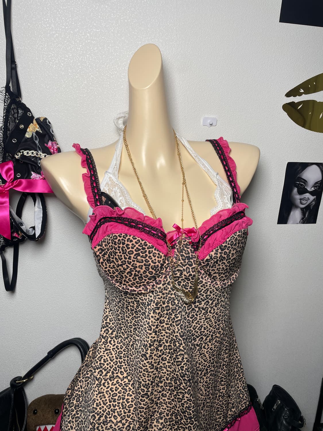 호피 레이스 나시탑 상품이미지5