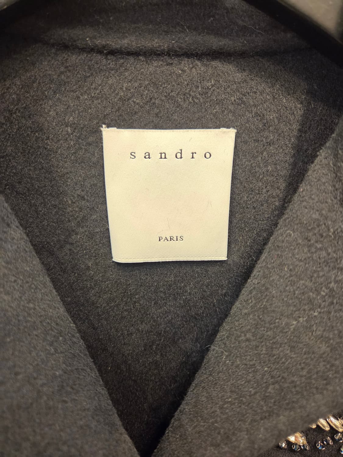 Sandro 산드로 비즈 울 오버핏 셔츠 자켓 상품이미지3