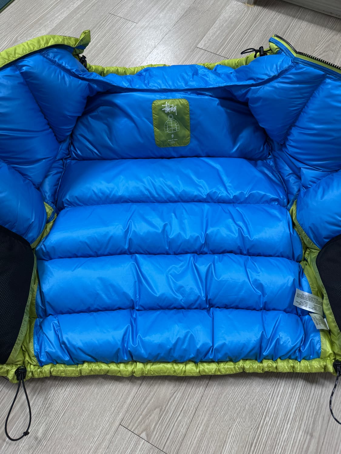 [S]스투시 마이크로 립스탑 패딩 라임 상품이미지4