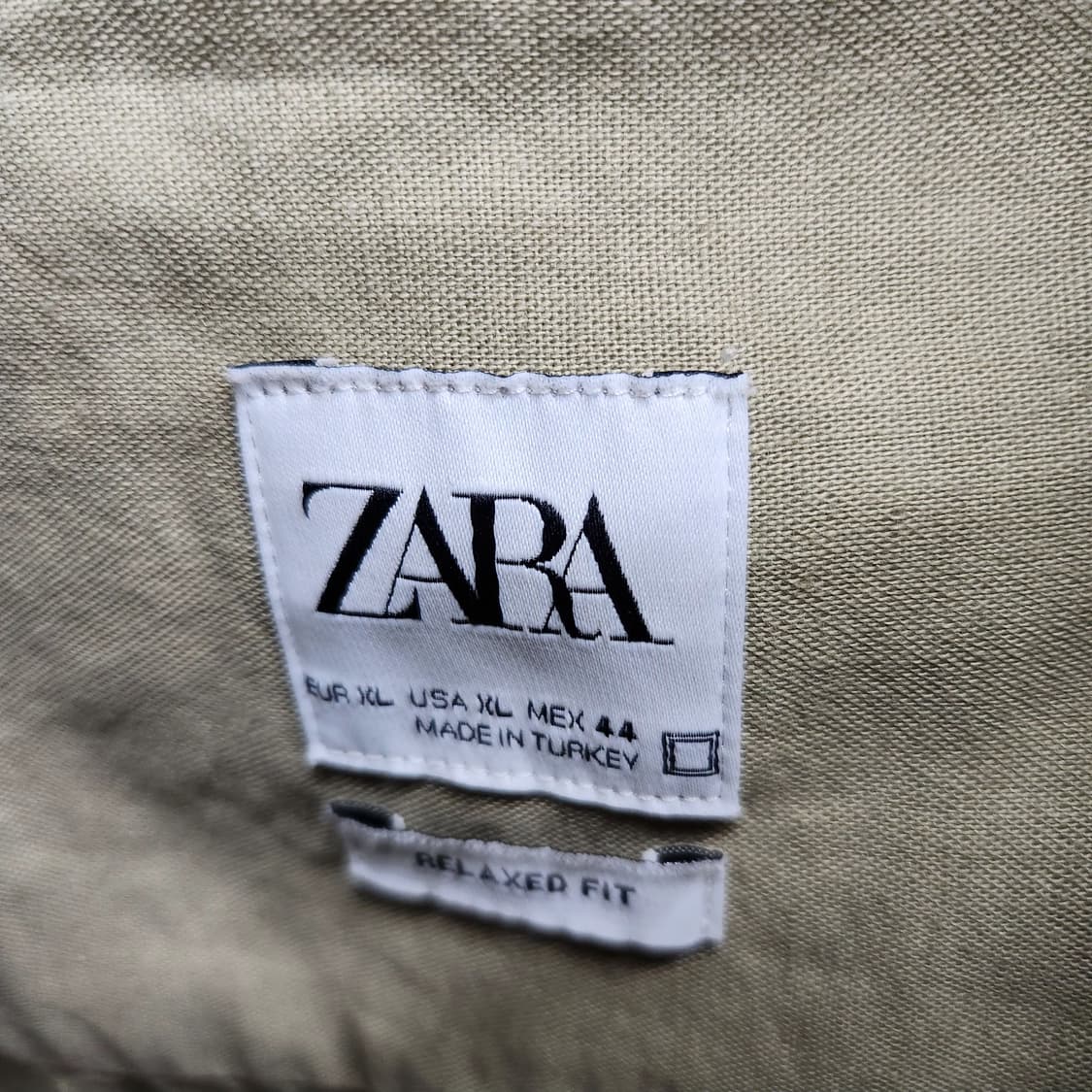 자라ZARA 원포켓 린넨혼방 반팔셔츠 XL(2XL) 상품이미지5