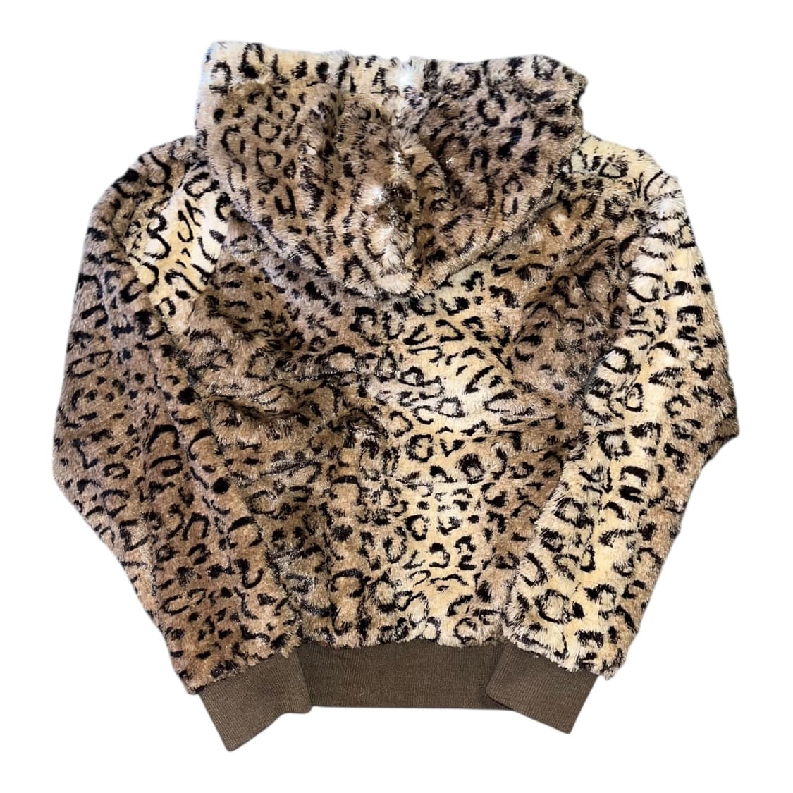 호피패턴 방울 후드후리스양털집업 y2k펑크갸루 상품이미지4