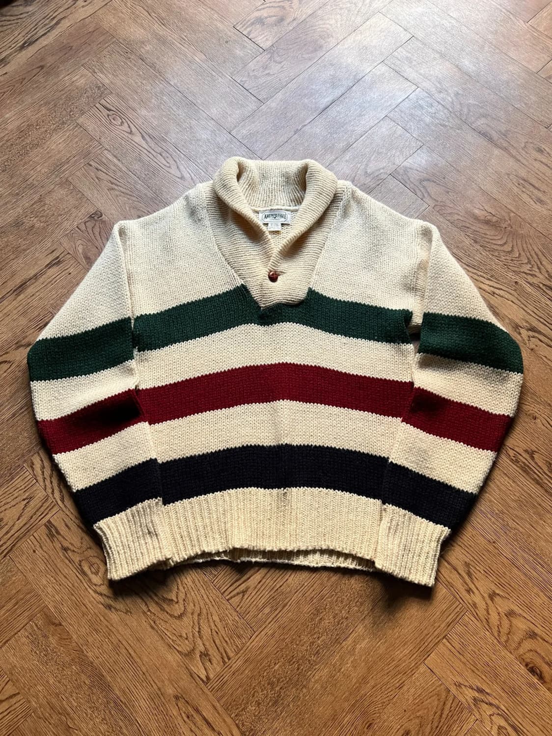 [M]90's Made in USA 허드슨 베이 스트라이프 니트 상품이미지1