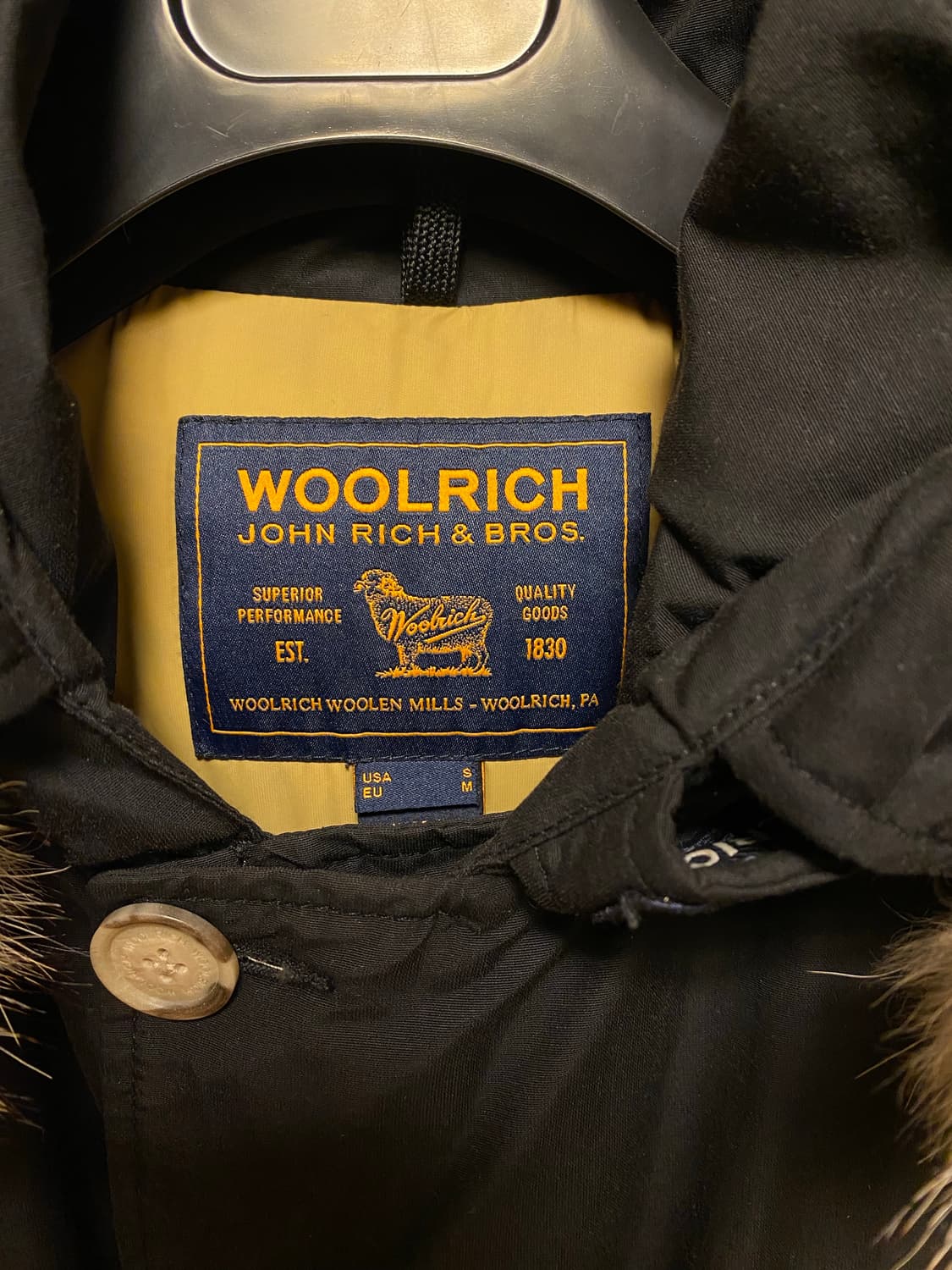 울리치 아크틱 파카 블랙 M (상태 좋음) 상품이미지4