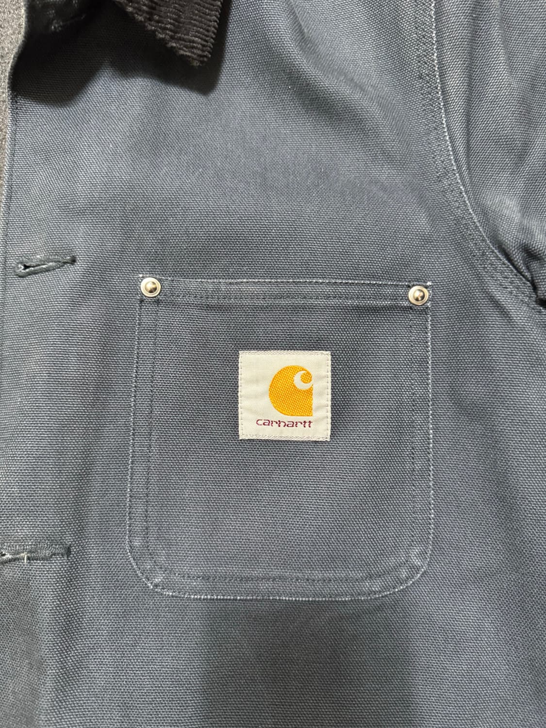 칼하트 초어코트 네이비 워크자켓 상품이미지3