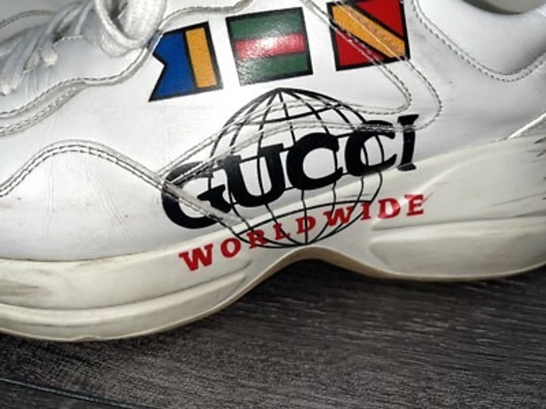 [정품] 구찌 라이톤 화이트 아트워크 스니커즈 275 화이트 상품이미지3