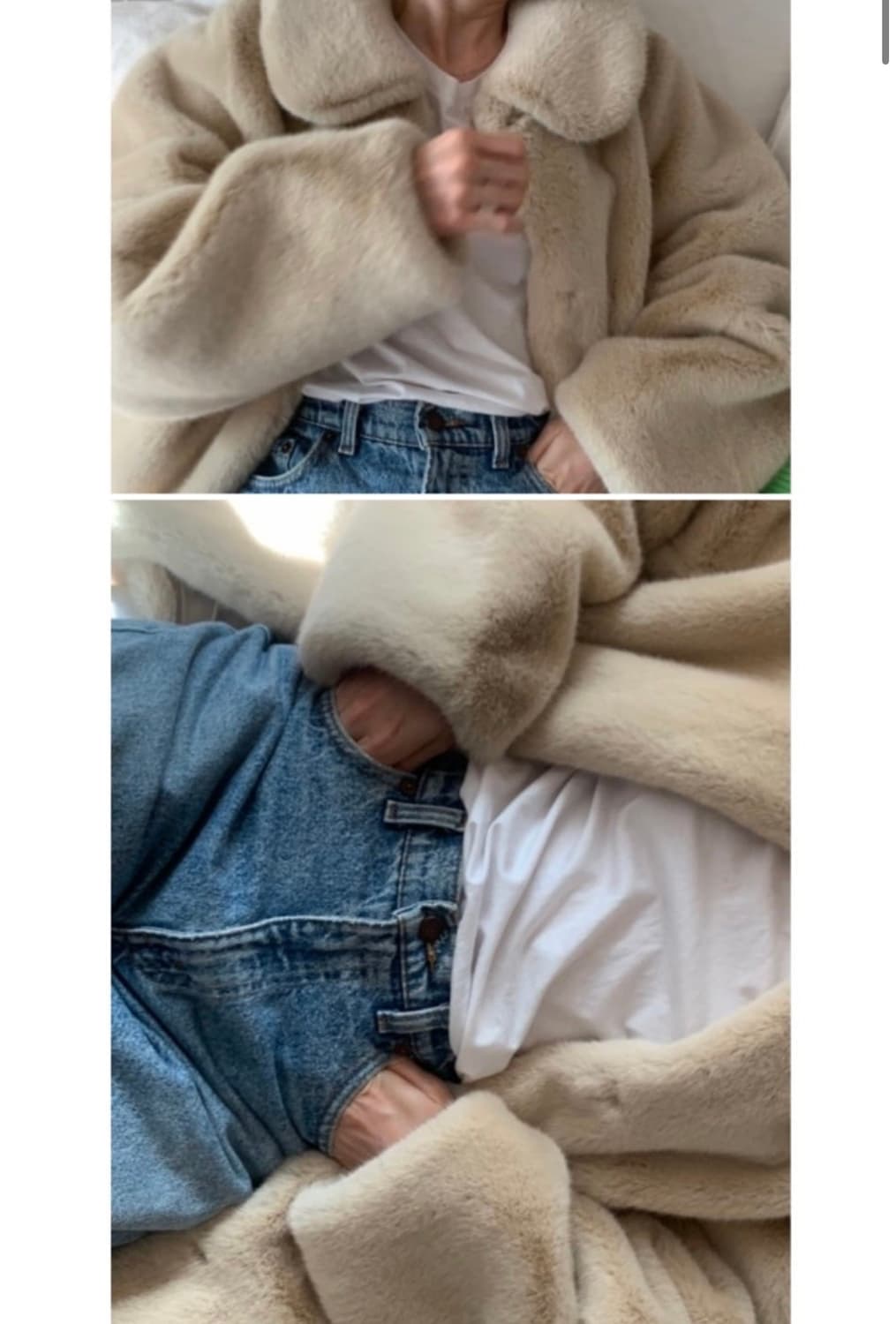 리본빛 모네 퍼코트 상품이미지2
