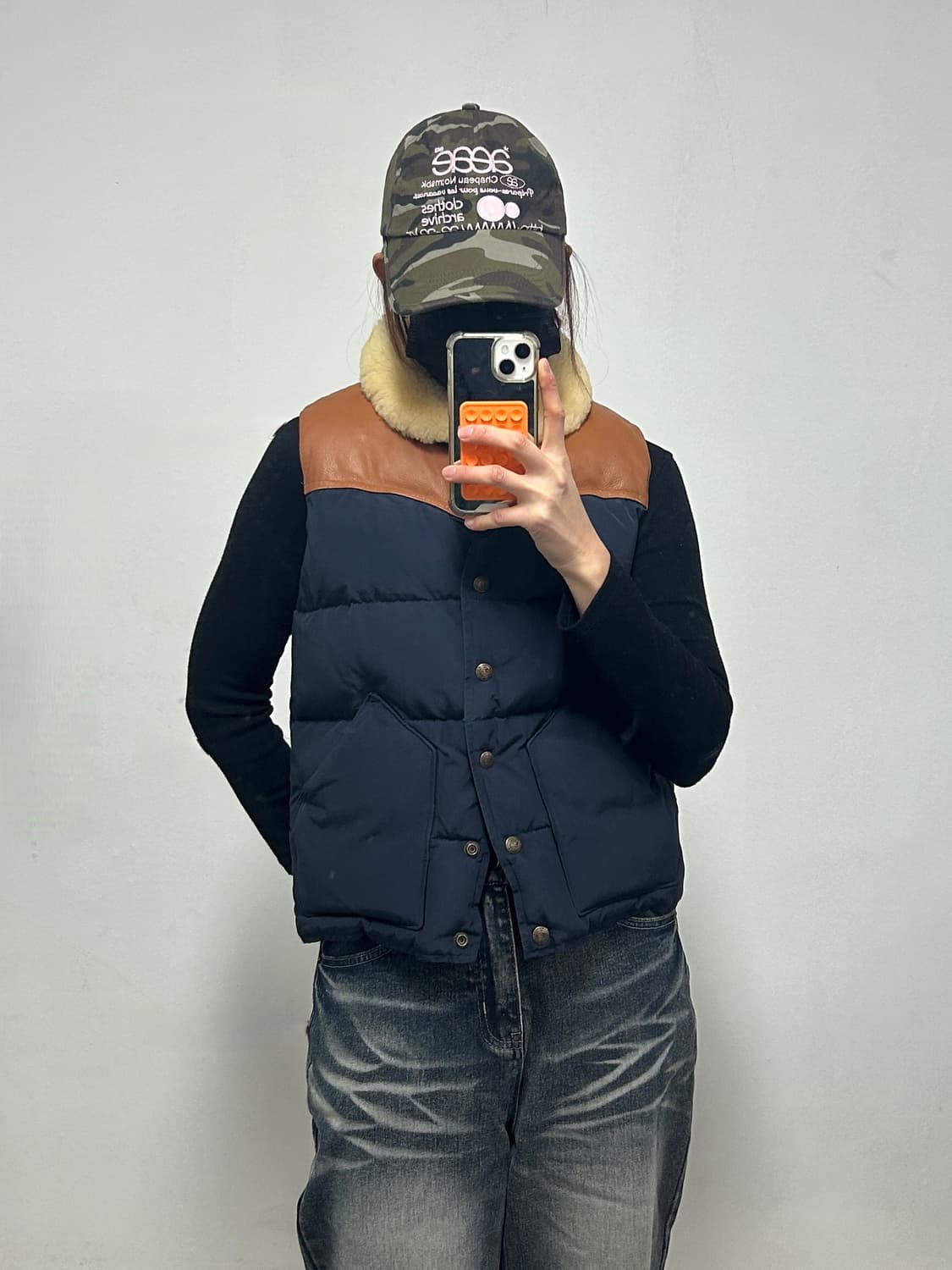 펜필드 USA 락울 다운 패딩 베스트 상품이미지1