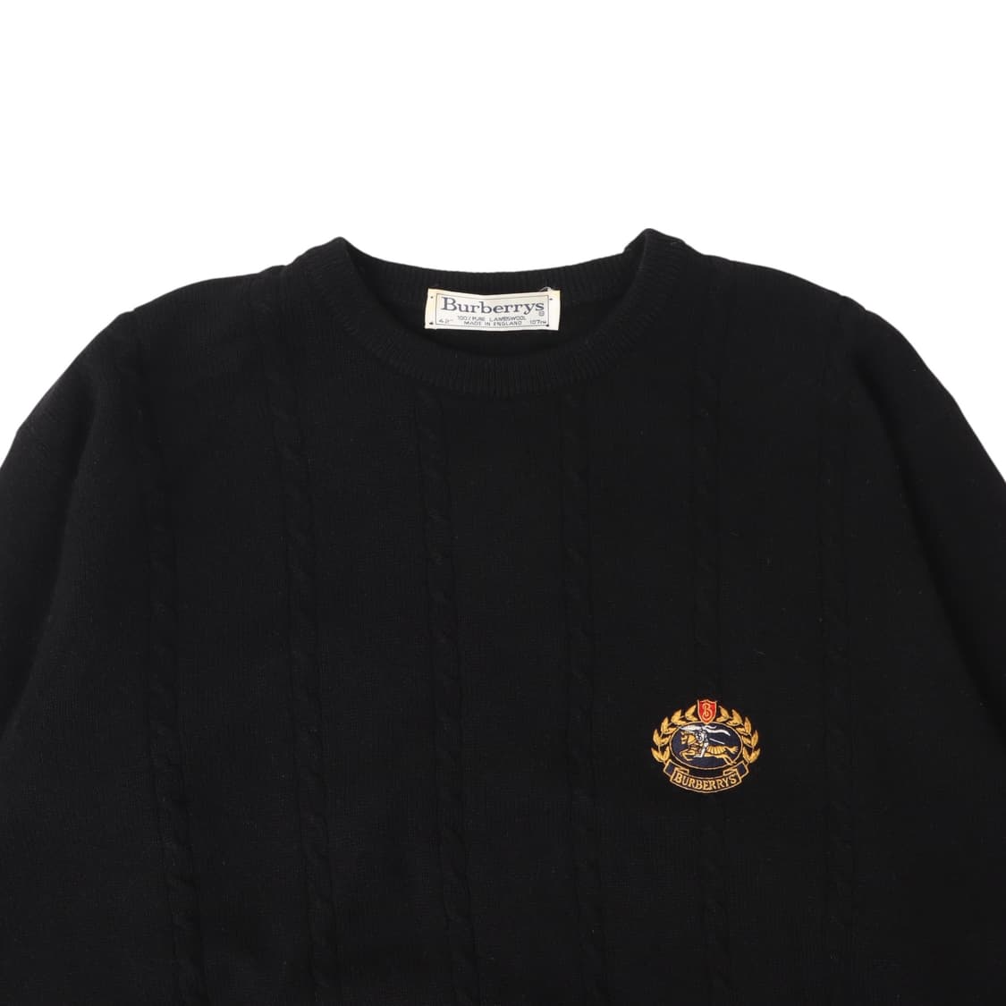 버버리 90s 크러스트 퓨어 램스울 니트 스웨터 상품이미지2
