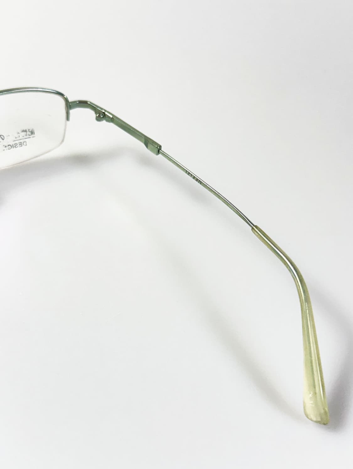 일본제 UFFIZI 반무테 스퀘어 메탈 프레임 빈티지 안경 상품이미지6