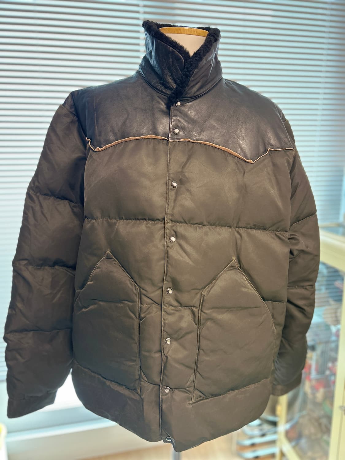 RRL 레더요크 올 블랙 웨스턴 자켓 XL 상품이미지2