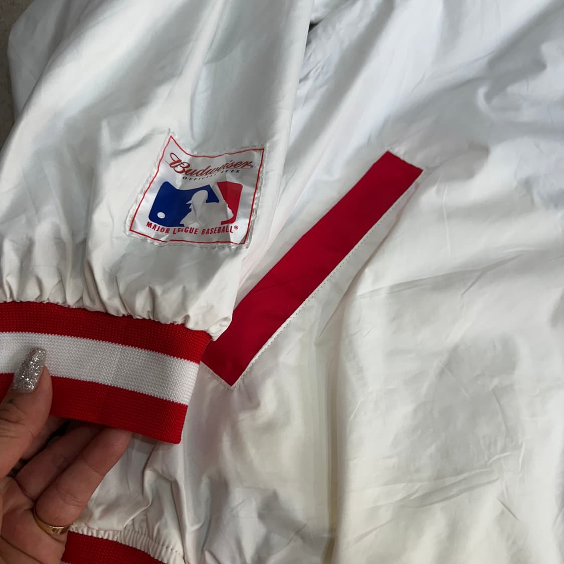 MLB 버드와이저 베이스볼 리버서블 바시티 자켓M-L 상품이미지6