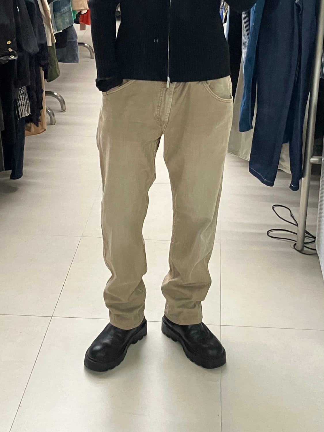 에드윈 웨스턴 포켓 디테일 베이지 데님 팬츠 34 상품이미지8