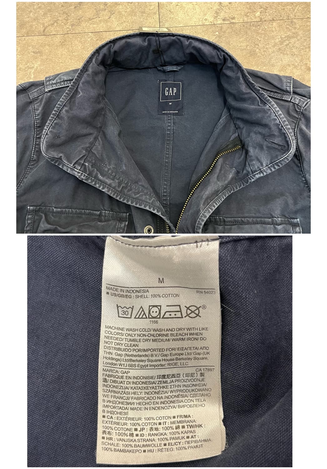 갭 워크 자켓 네이비 M #csz2774 상품이미지3