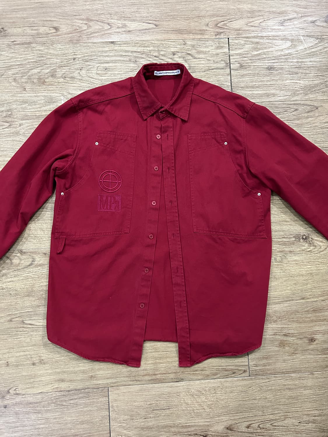 plasticproduct 버건디레드 셔츠 상품이미지3