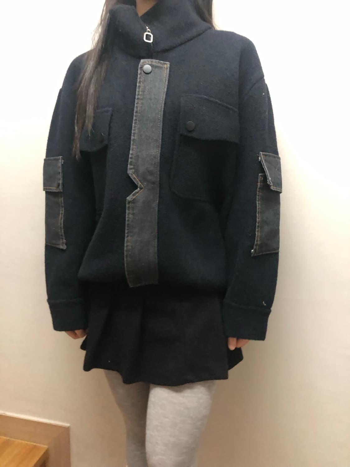 빈티지 블랙 포켓 점퍼 상품이미지4