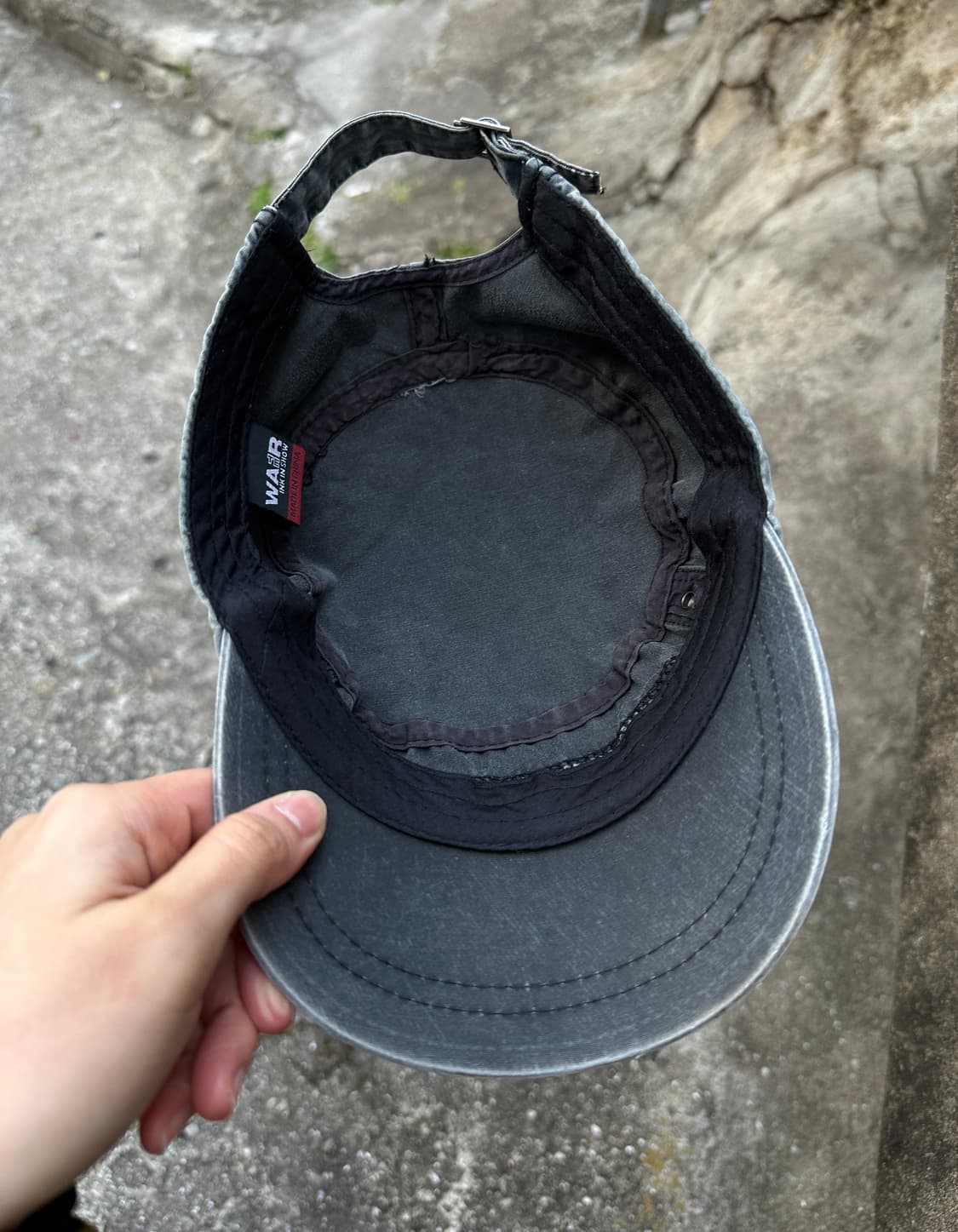 Gray washing grunge denim cap  상품이미지4
