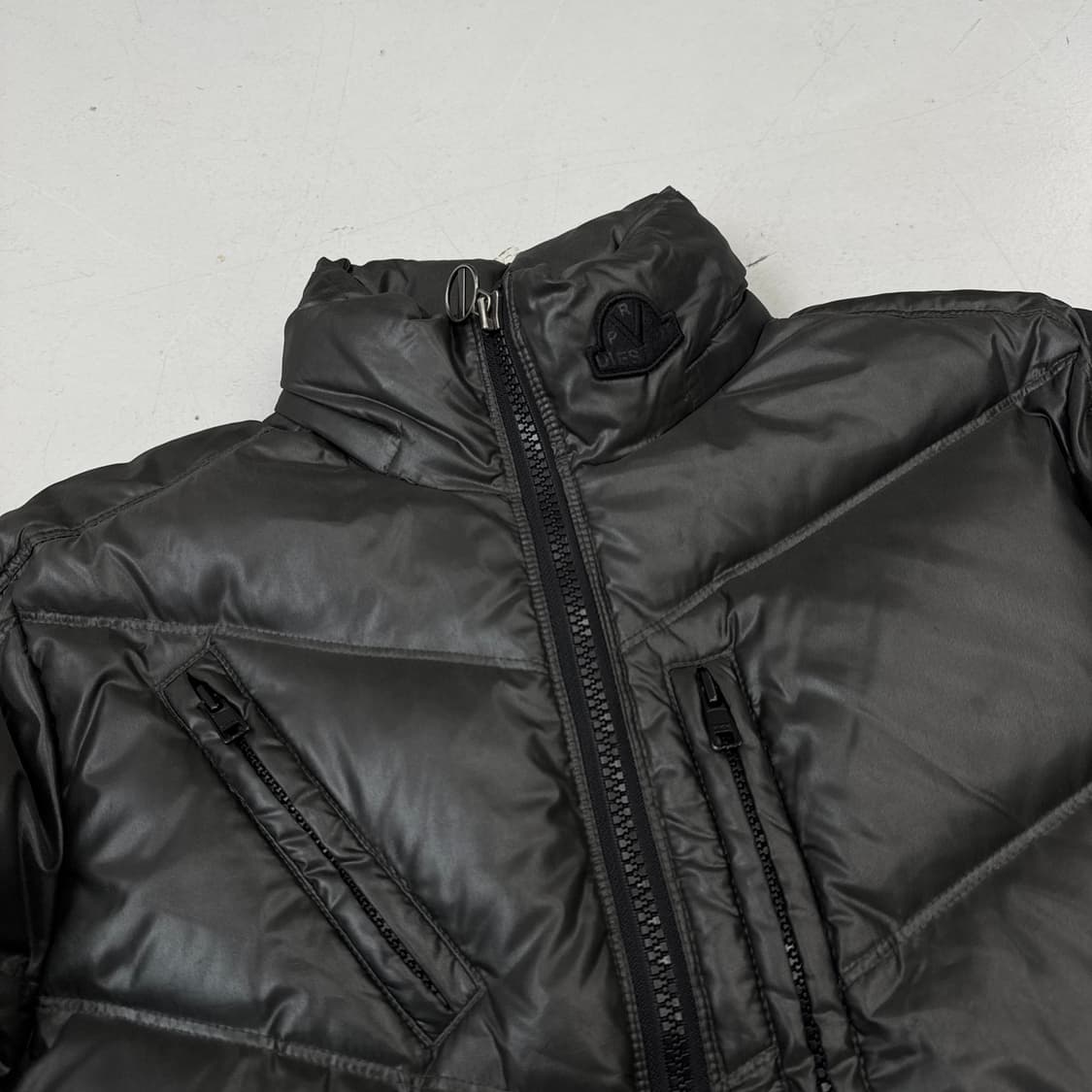 디젤 Y2K 바이커 하이넥 경량패딩 상품이미지3