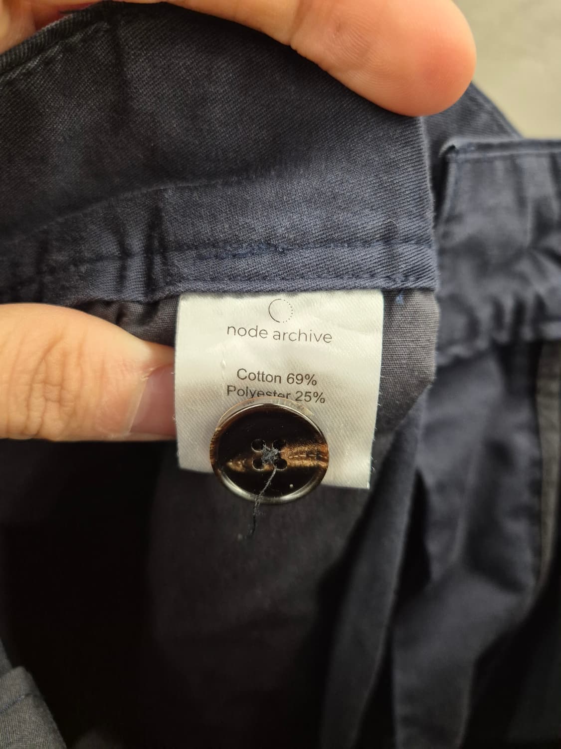 노드 아카이브 네이비 면 혼방 팬츠 사이즈 3 상품이미지6