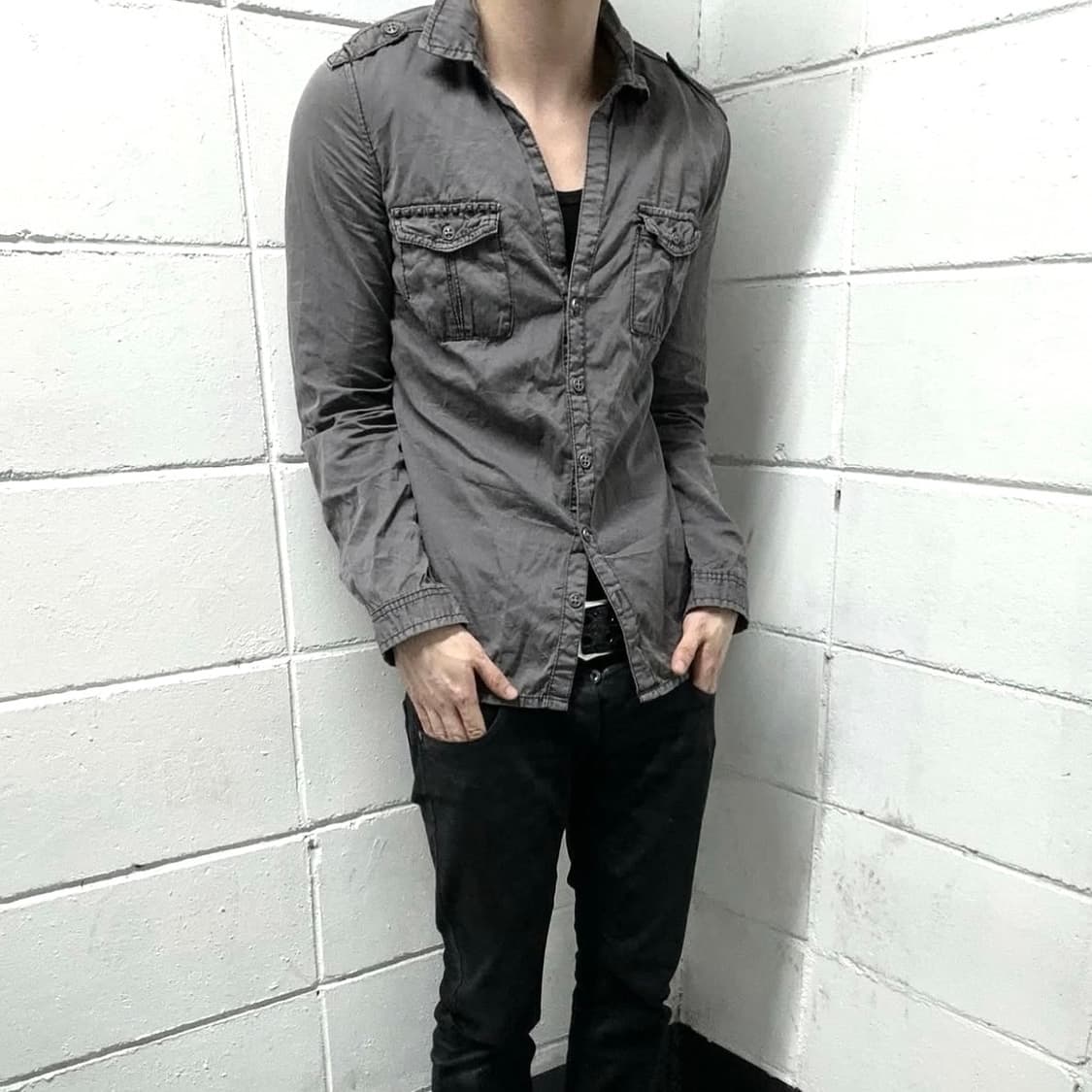 chacoal stud detail shirts “ 상품이미지2