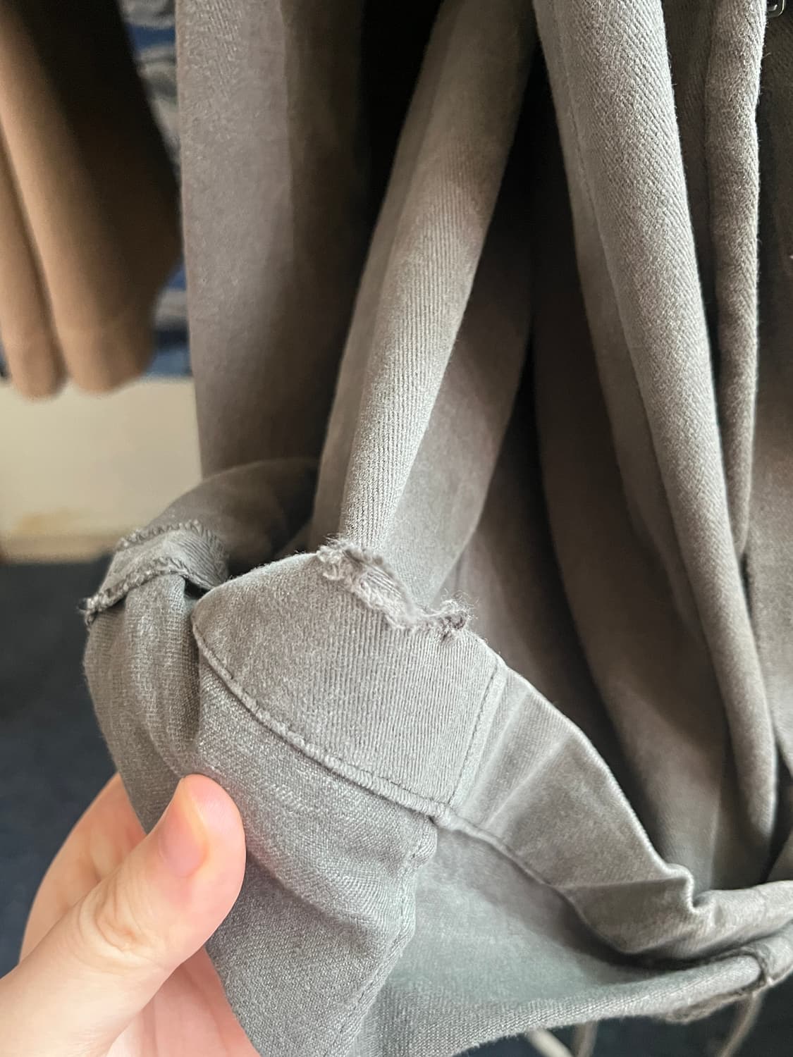 S) brushed dami pants 카키 상품이미지3