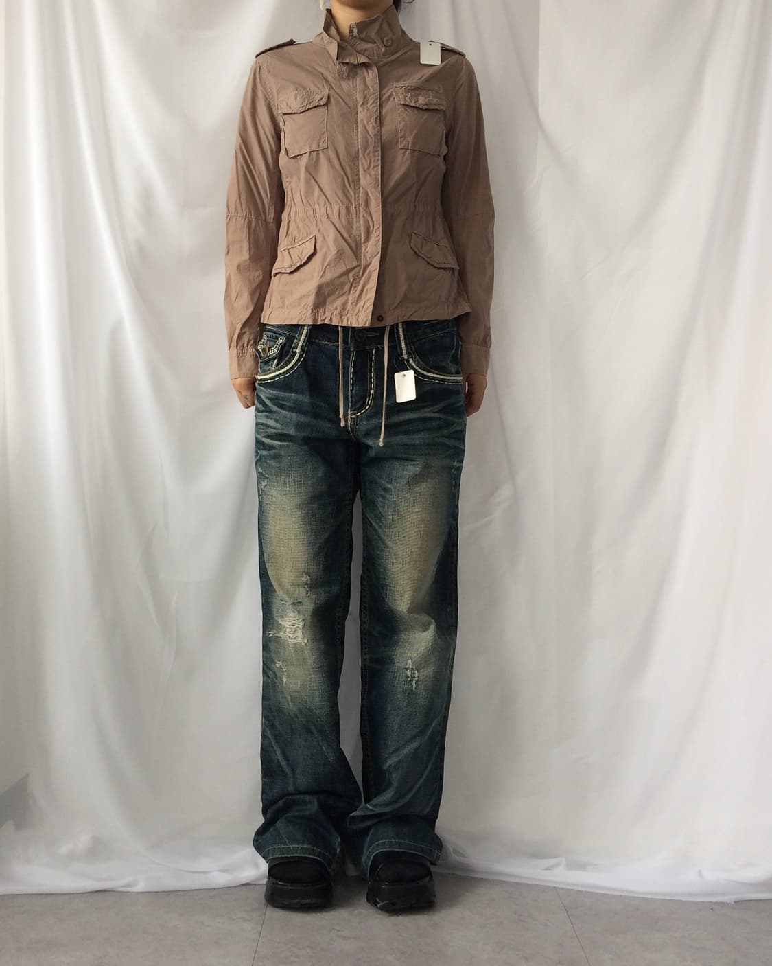 Multi pocket high neck jacket 상품이미지1