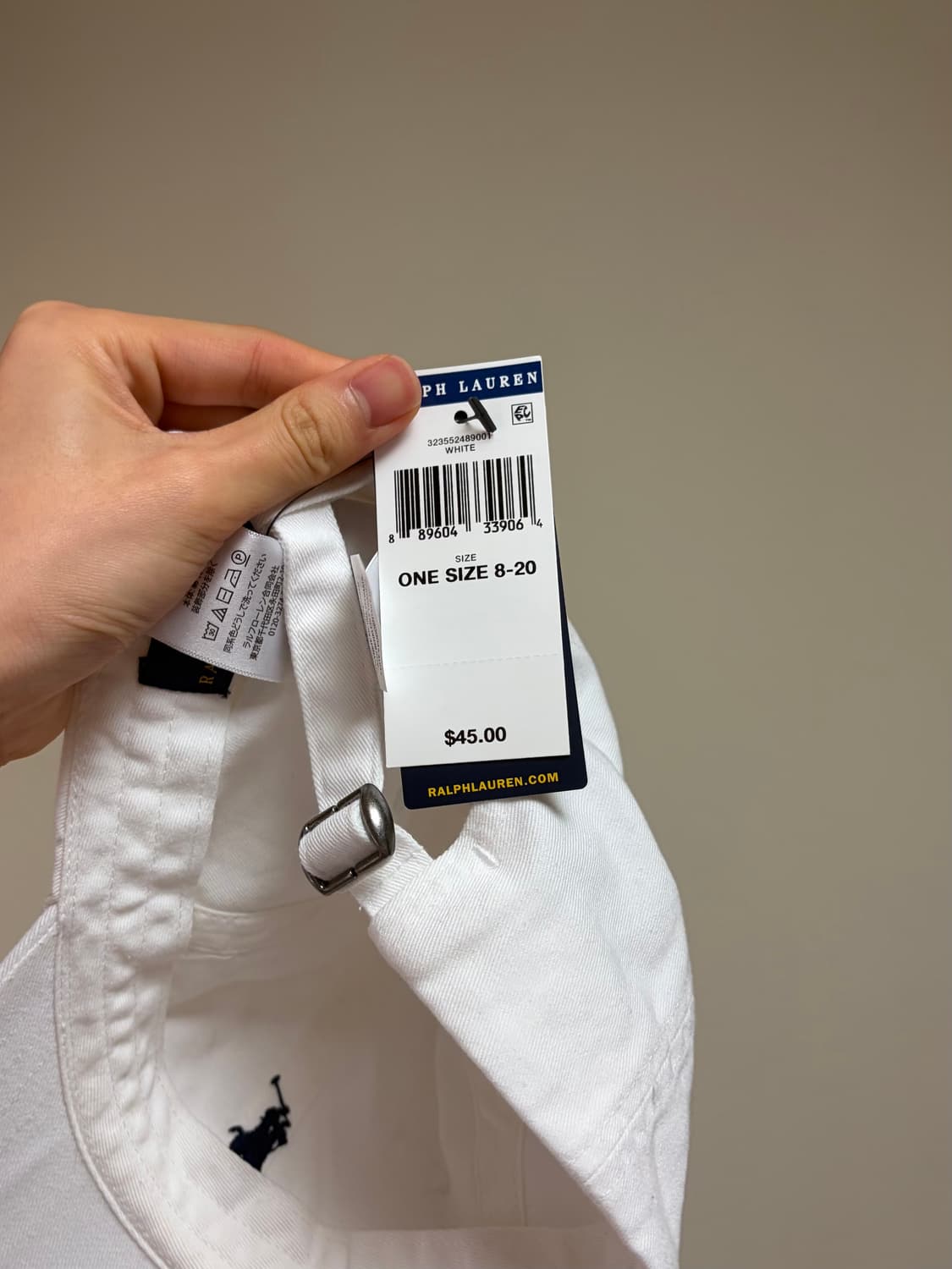 폴로 모자/볼캡 화이트 새상품 (키즈) 상품이미지2