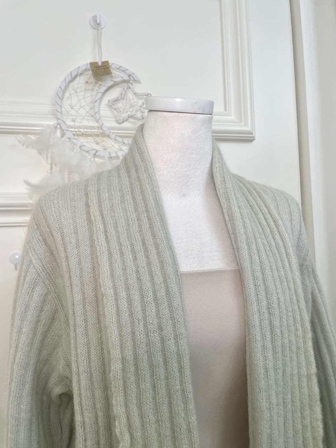 sheer green open collar cardigan 상품이미지6
