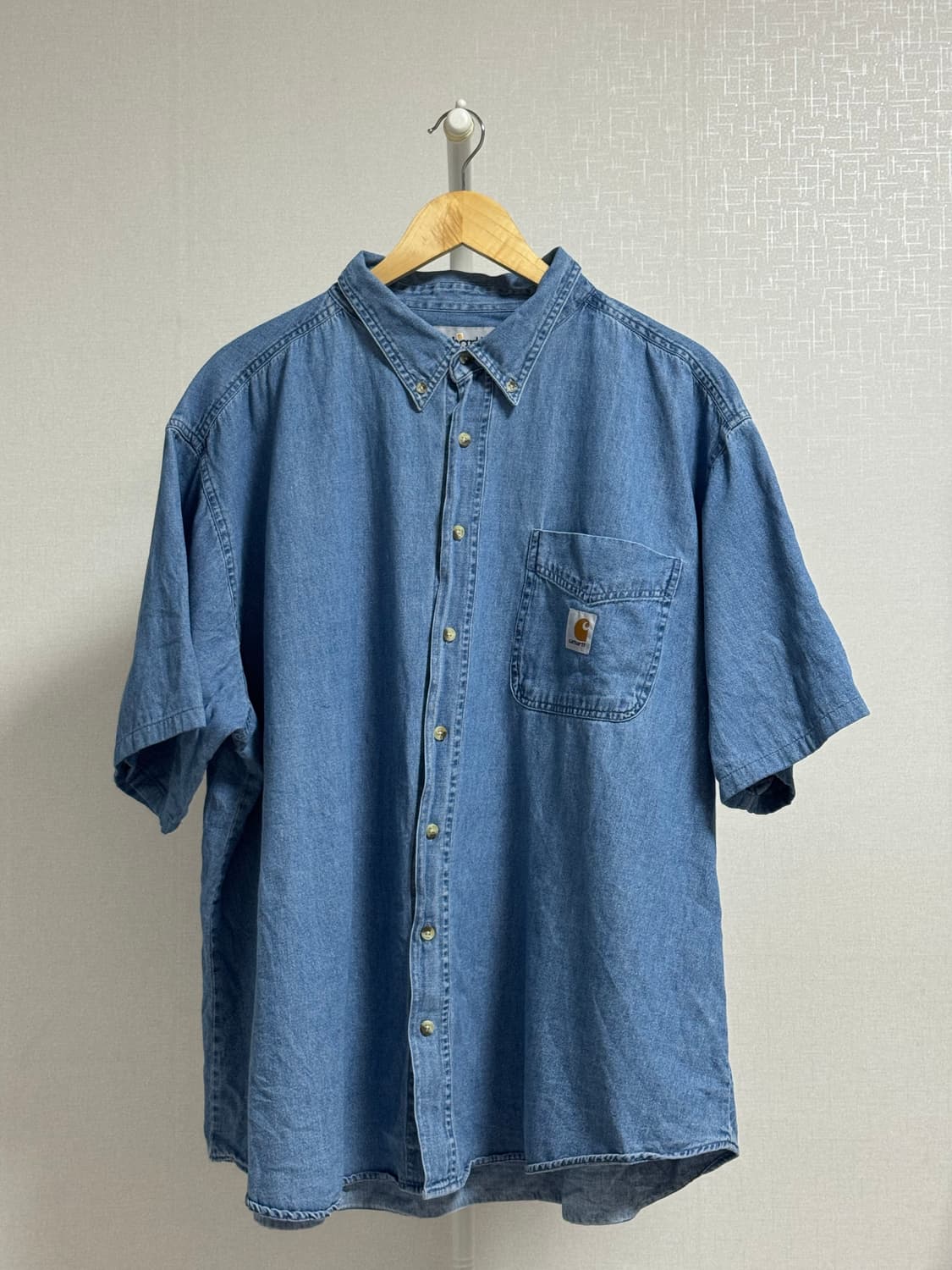 칼하트 클래식 데님 반팔 셔츠 2XL 상품이미지1