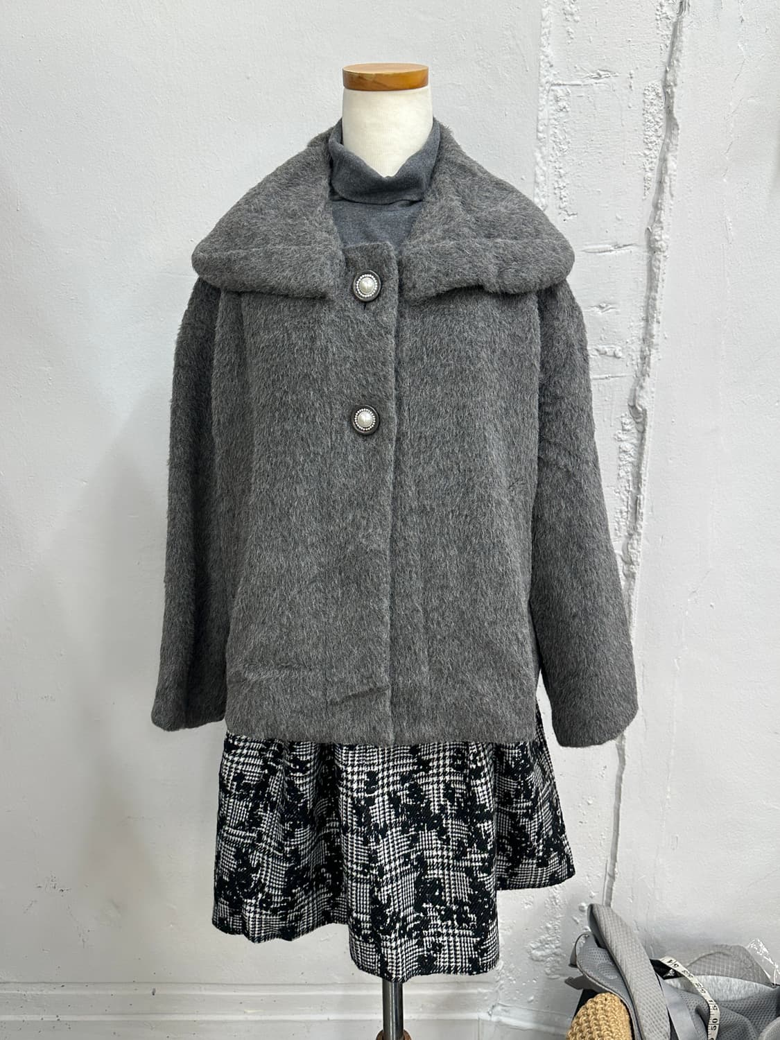 ♟️쇼콜라의 반코트 코디세트♟️고딕 버튼 블랙 마계 지뢰계 고스로리 히메 상품이미지5