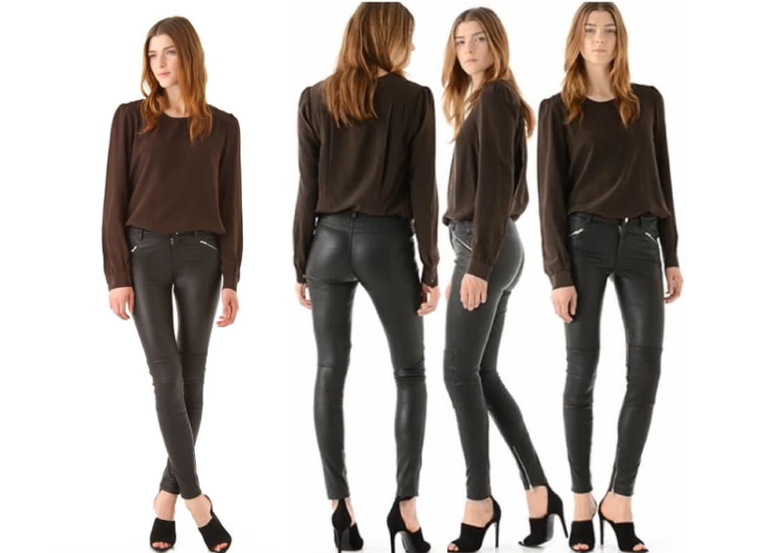 BLK DNM 스트레치 가죽 바이커 팬츠 상품이미지2