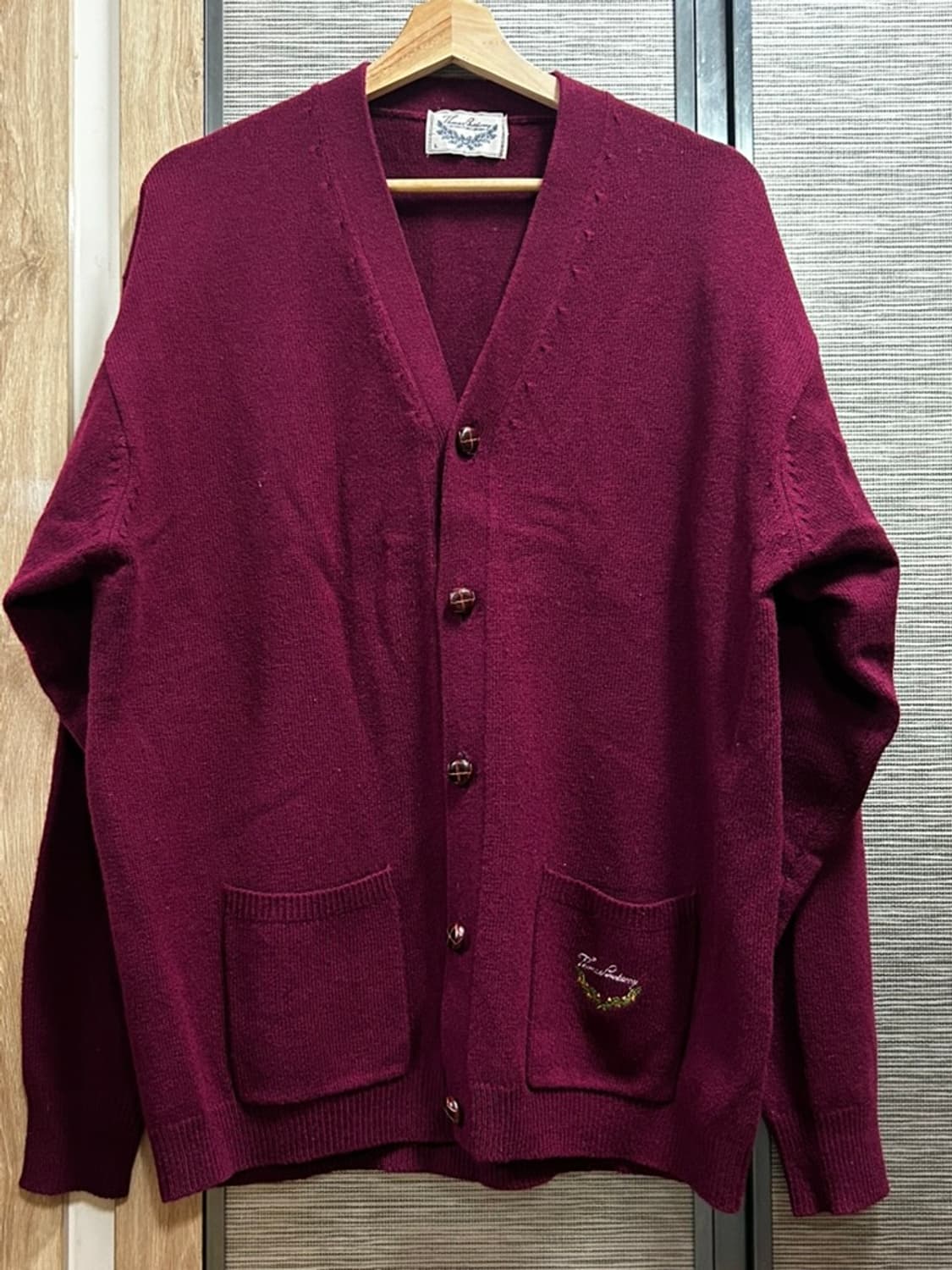 jpn thomas burberry 와인 가디건 상품이미지1