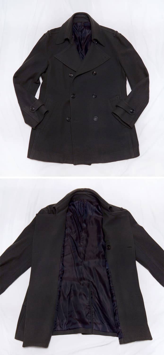 송지오 이탈리안 패브릭 울캐시미어 와이드카라 더블 코트 (100-105) 상품이미지2