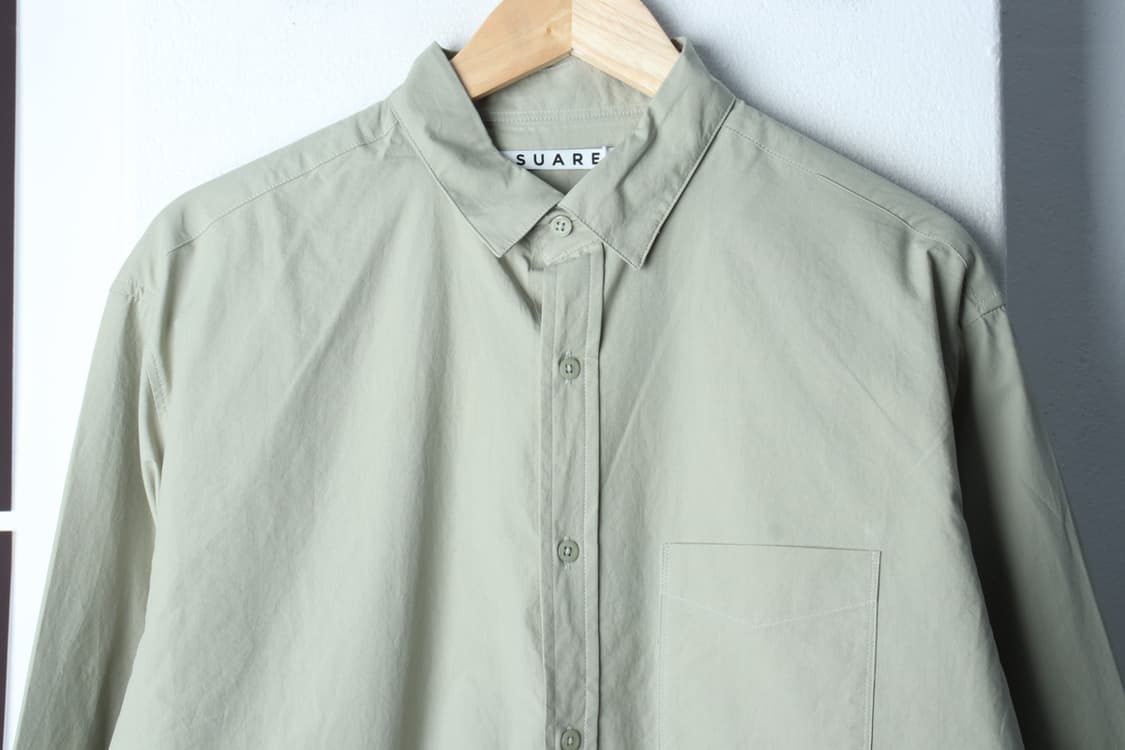 (L-2XL) 수아레 셔츠 남방 새상품 무지 그린 아메카지-H32629 상품이미지3