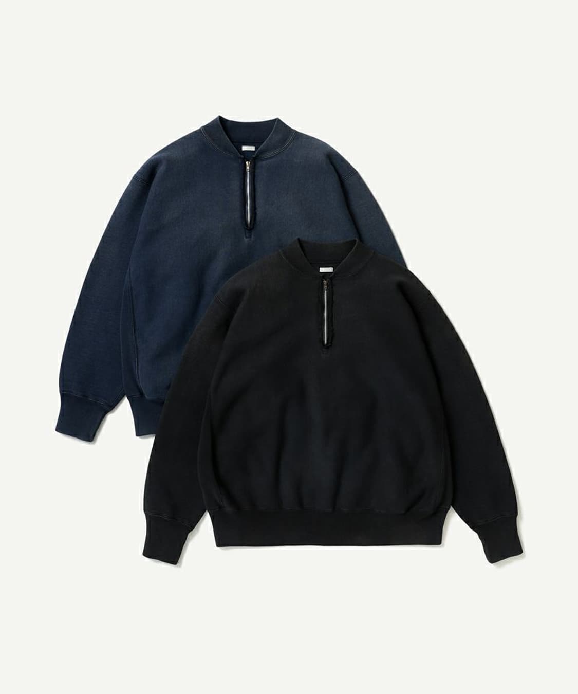 [2] 아프레쎄 26SS 하프집업 맨투맨 블랙 상품이미지2