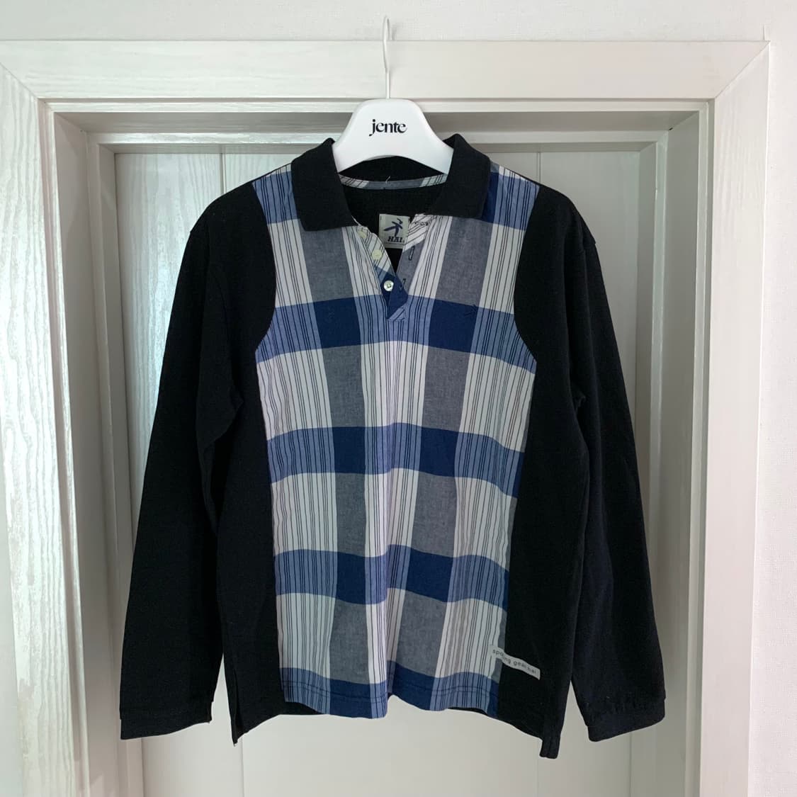 Hai sporting gear issey miyake 체크 폴로 롱셔츠 상품이미지1
