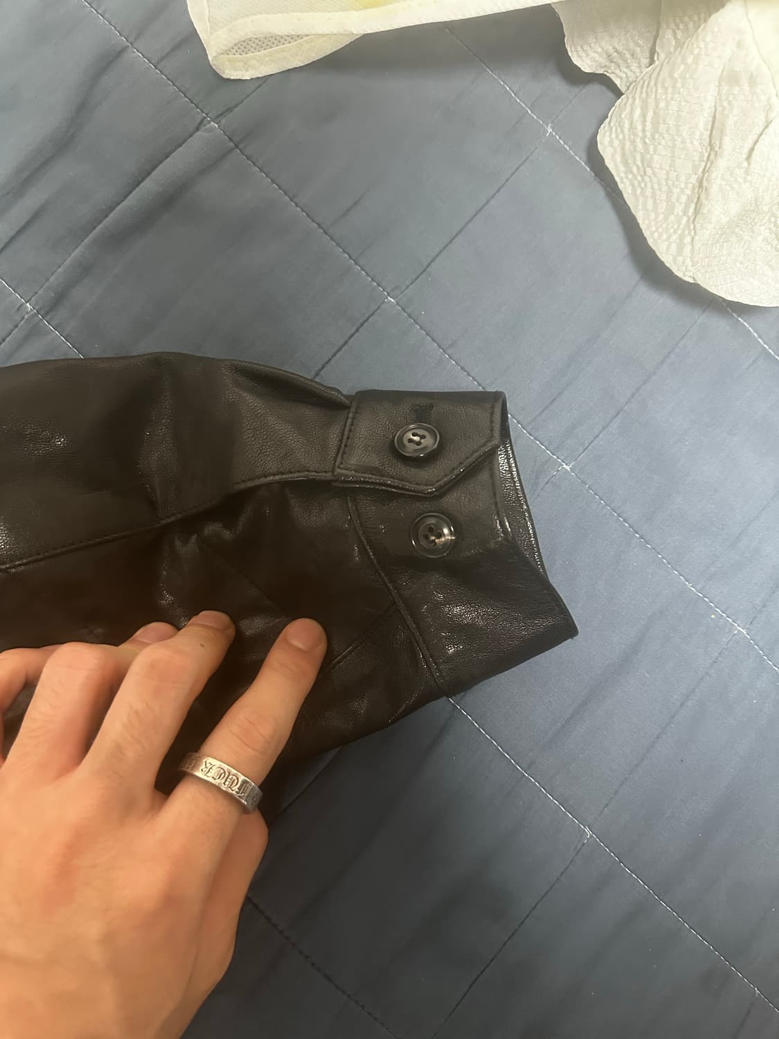 해칭룸 볼륨 레더자켓(3) 상품이미지6