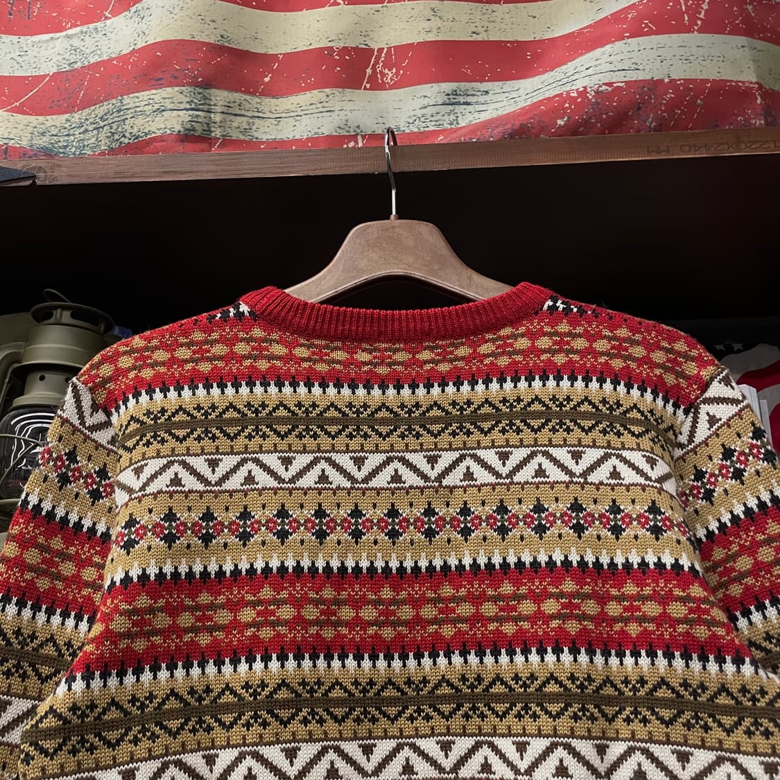 빈티지 페어 아일 패턴 노르딕 울 니트 스웨터 상품이미지4