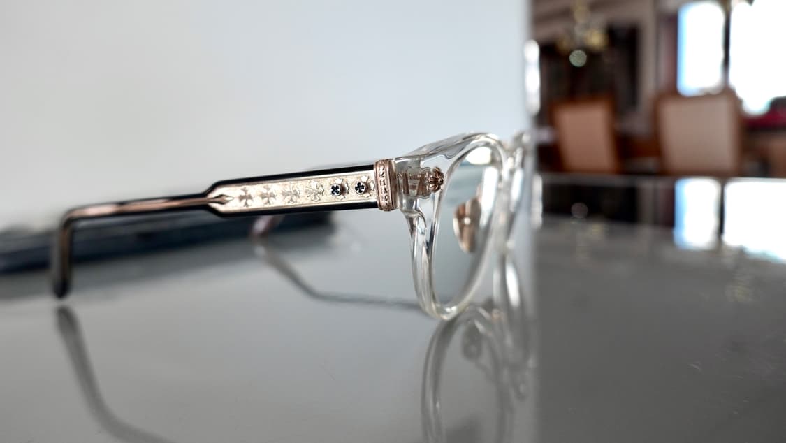 크롬하츠 딩가롱링롱2 크리스탈 블랙/골드 안경 상품이미지5